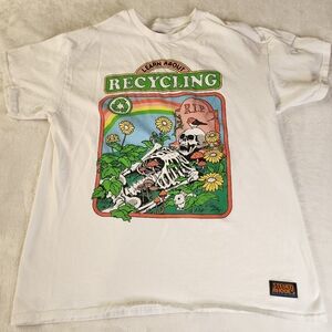 Steven Rhodes Learn About Recycling White Tshirt With Graphics Size Large